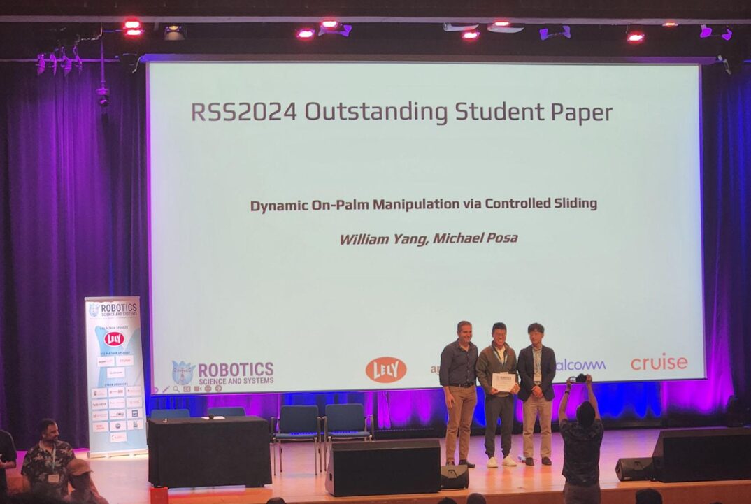 Beyond the Grasp: Innovative Robotics Research Wins Outstanding Student Paper Award